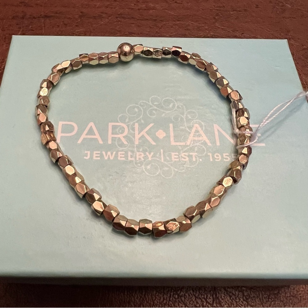 Gold Beaded Bracelet | 2 1/2” Diameter | Stretch to Fit | Park Lane | NWT